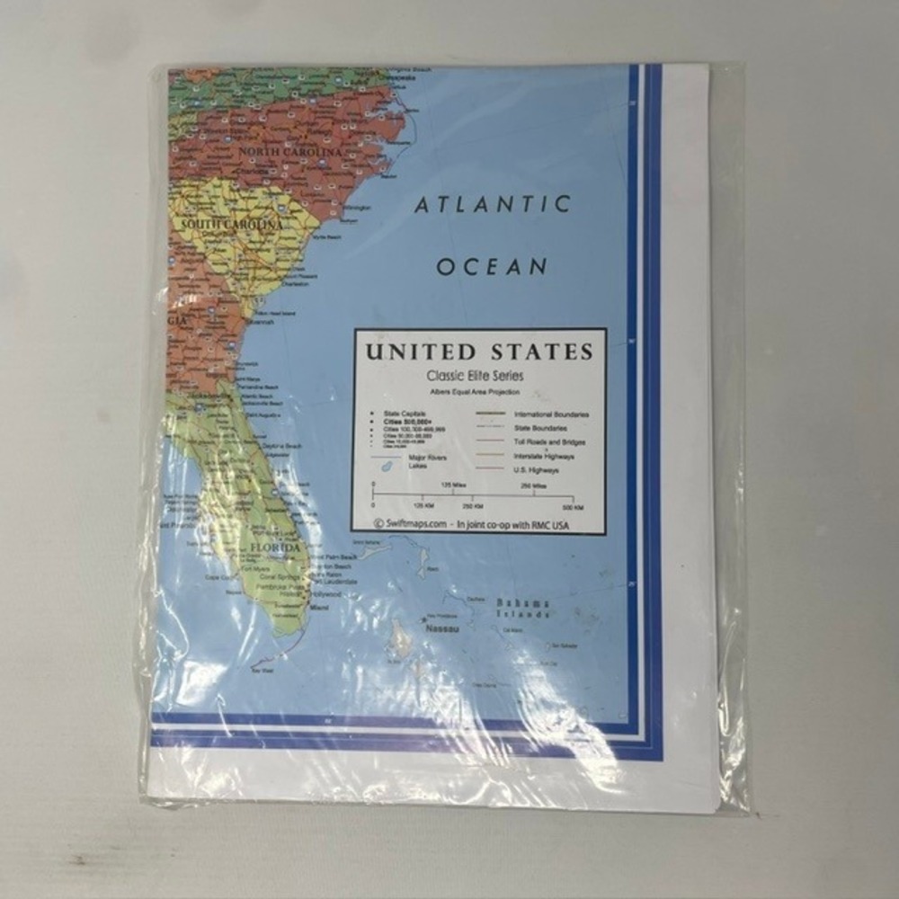Swiftmaps United States Classic Elite Series Wall Map Poster 24x36 Folded USA